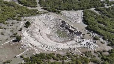 Kibyra antik şehrinin havadan görünüşü. Burdur, Türkiye