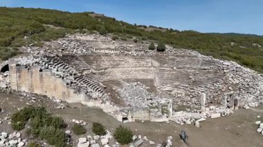 Kibyra antik şehrinin havadan görünüşü. Burdur, Türkiye