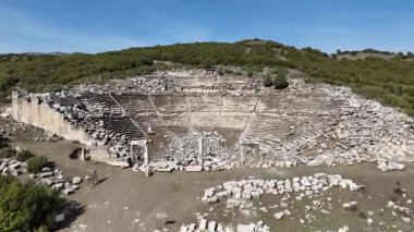 Kibyra antik şehrinin havadan görünüşü. Burdur, Türkiye