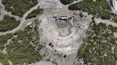 Kibyra antik şehrinin havadan görünüşü. Burdur, Türkiye
