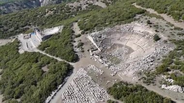 Kibyra antik şehrinin havadan görünüşü. Burdur, Türkiye