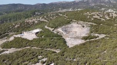 Kibyra antik şehrinin havadan görünüşü. Burdur, Türkiye