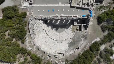 Kibyra antik şehrinin havadan görünüşü. Burdur, Türkiye