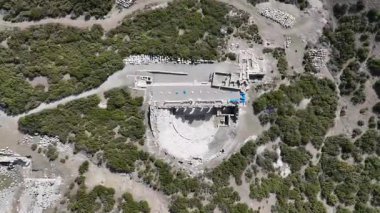 Kibyra antik şehrinin havadan görünüşü. Burdur, Türkiye