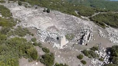 Kibyra antik şehrinin havadan görünüşü. Burdur, Türkiye