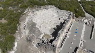 Kibyra antik şehrinin havadan görünüşü. Burdur, Türkiye