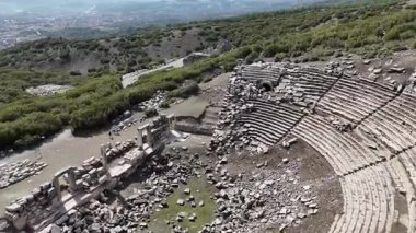 Kibyra antik şehrinin havadan görünüşü. Burdur, Türkiye