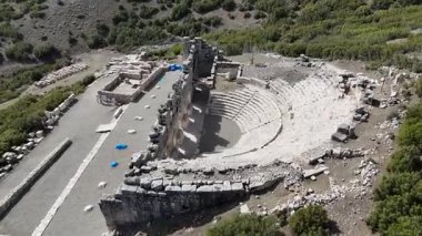 Kibyra antik şehrinin havadan görünüşü. Burdur, Türkiye