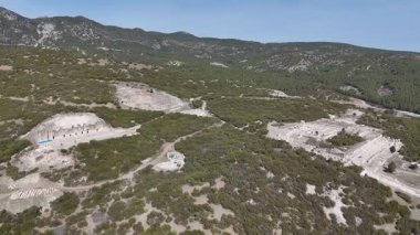 Kibyra antik şehrinin havadan görünüşü. Burdur, Türkiye