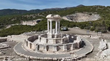 Kibyra antik şehrinin havadan görünüşü. Burdur, Türkiye