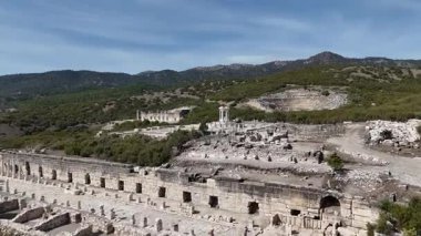 Kibyra antik şehrinin havadan görünüşü. Burdur, Türkiye