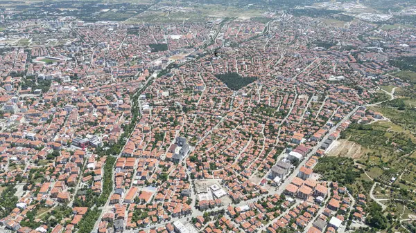 Isparta kentinin en üst görünümü: Türkiye