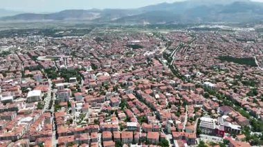 Isparta kentinin en üst görünümü: Türkiye
