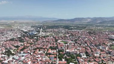 Isparta kentinin en üst görünümü: Türkiye