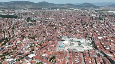 Isparta kentinin en üst görünümü: Türkiye