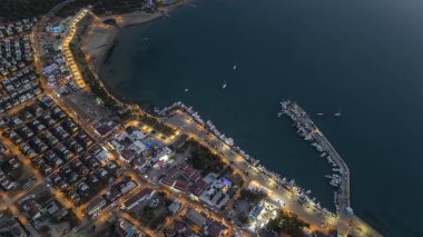 Didim Akbuk Türkiye 'den yazlık hava manzarası.