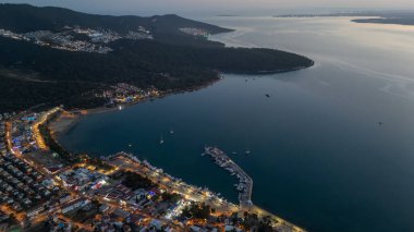 Didim Akbuk Türkiye 'den yazlık hava manzarası.