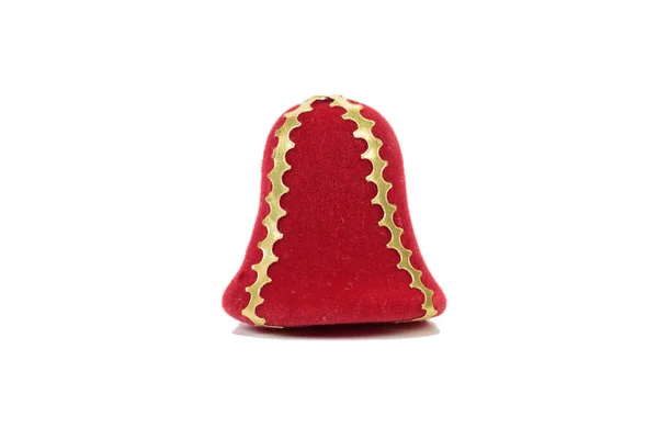 Cristmas Red Felt Hat Head Protection Sauna Isolated White Background — Stock Photo, Image