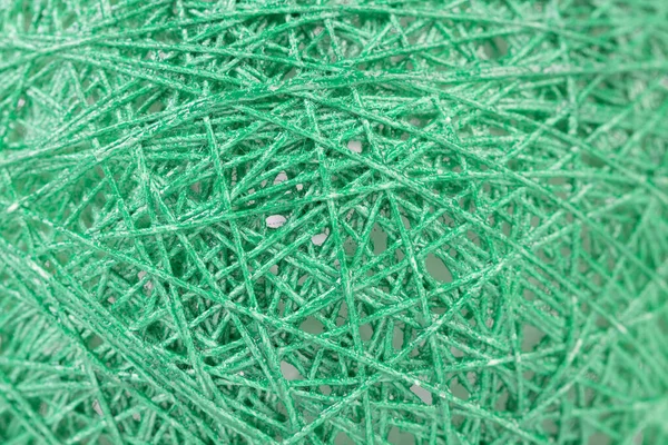 Vhaotically Arranged Interlacing Green Threads Close Occupies Entire Surface Image — Stock Photo, Image