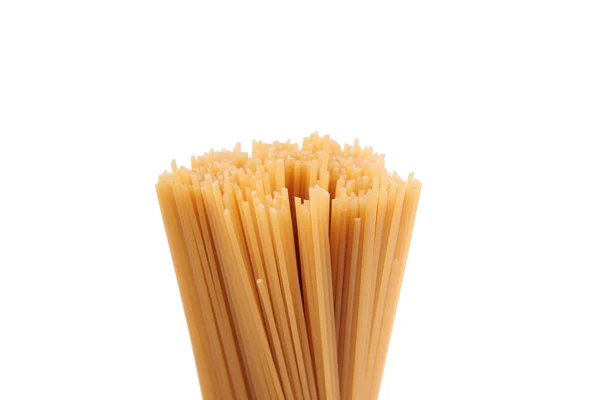 Spaghettis Pliés Boule Est Situé Sur Une Surface Blanche Gros — Photo