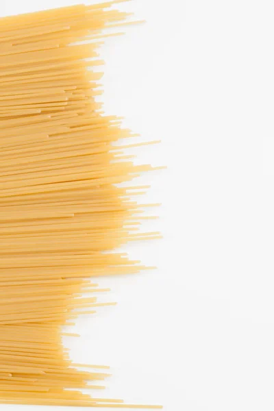 Spaghetti Spread Out White Surface Place Text Close — Stock Photo, Image