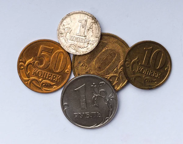 Ρωσικά Νομίσματα Που Χρησιμοποιούνταν — Φωτογραφία Αρχείου