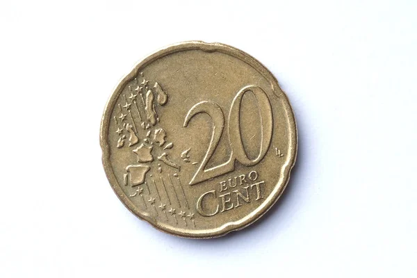 Лицьовий Бік Європейської Монети Центів 2002 Року Яка Була Обігу — стокове фото