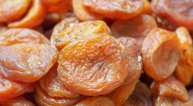 Close-Up of Delicious Dried Apricots clipart