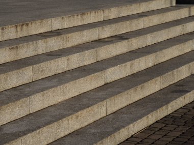 Çakıl Taşı Sınırı, Şehir Merdiveni Detayı ve Dokusuna sahip Somut Adımlar