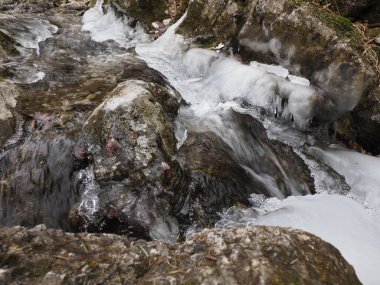 kış manzara dağ dere