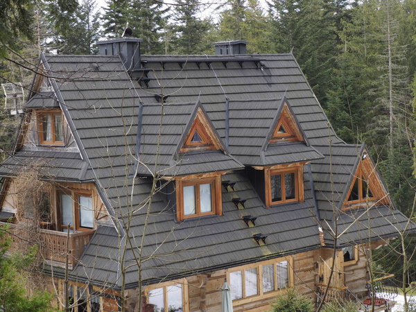 Mountain Village House Close-up