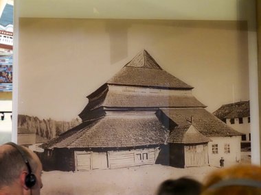 Geleneksel Sinagoga Tapınağı Modeli Müze Sergisi Tarihi Dini Mimarisini Gösteriyor