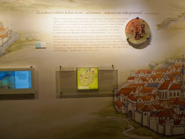 Geleneksel Sinagoga Tapınağı Modeli Müze Sergisi Tarihi Dini Mimarisini Gösteriyor