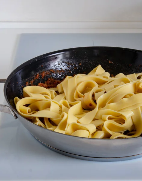 Bolognese pasta, the process of preparation step by step