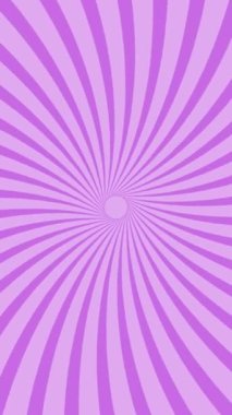 Radyal çizgileri olan pop sanat arka planı. Dikey video. Hareket grafikleri. Yüksek kaliteli FullHD görüntüler