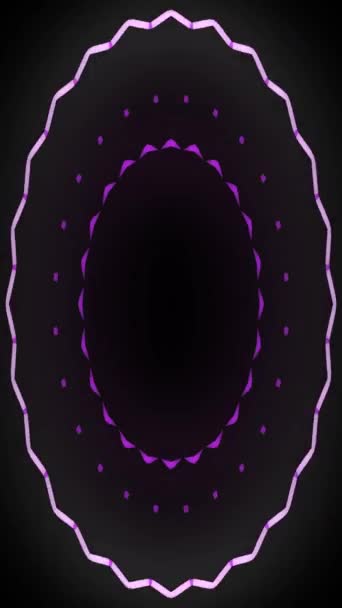 Абстрактный Фиолетовый Калейдоскоп Фон Геометрические Фигуры Графика Движения — стоковое видео