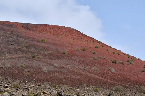 Helling Van Caldera Colorada Vulkaan Lanzarote Canarische Eilanden — Stockfoto