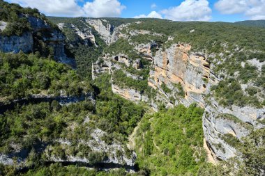Barranco de la Choca Sierra y Canones de Guara doğal parkı, Somontano de Barbastro, Huesca, Aragon, İspanya