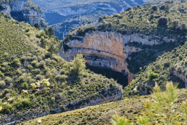 Guara Kanyonlarının manzarası, Huesca, İspanya