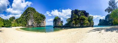 Tayland, Krabi 'deki Koh Hong' un hava görüntüsü.