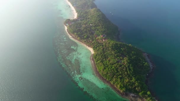 Légi Kilátás Laem Tong Beach Vagy Laemtong Öböl Koh Phi — Stock videók