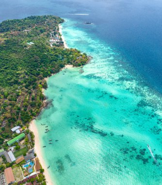 Koh Phi Phi 'deki Ton Sai Sahili, Krabi Tayland, Güney Doğu Asya