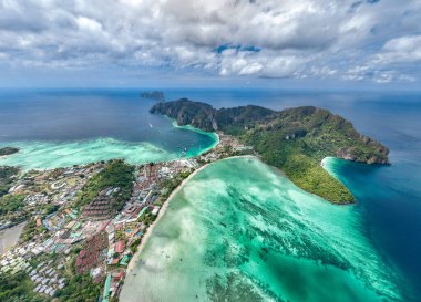 Koh Phi Phi 'deki Ton Sai Sahili, Krabi Tayland, Güney Doğu Asya