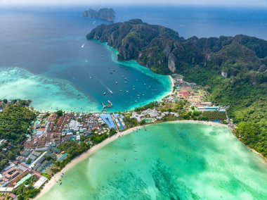 Koh Phi Phi 'deki Ton Sai Sahili, Krabi Tayland, Güney Doğu Asya