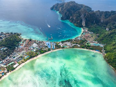 Koh Phi Phi 'deki Ton Sai Sahili, Krabi Tayland, Güney Doğu Asya