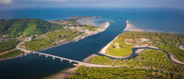 stock image Aerial view of the Siri Lanta Bridge in koh Lanta, Krabi, Thailand. High quality photo