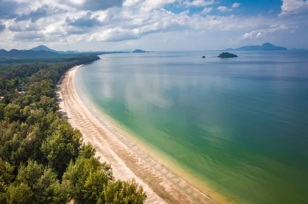 Widok Lotu Pak Meng Beach Koh Lanta Krabi Tajlandia Wysokiej — Zdjęcie stockowe