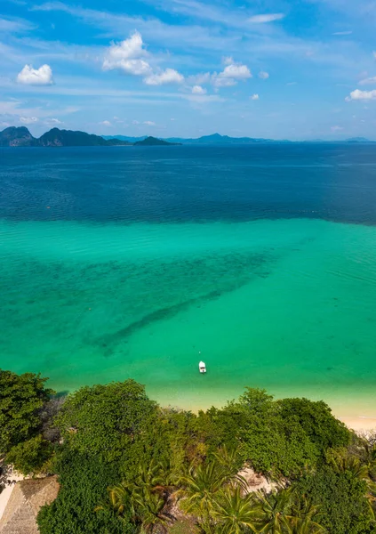 Trang Tayland Güney Asya Daki Koh Kradan Adasının Havadan Görüntüsü — Stok fotoğraf
