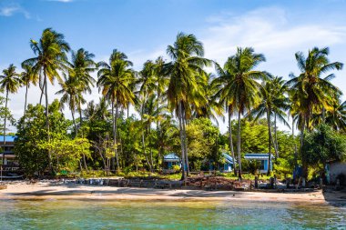 Koh Mook ya da koh Muk adasında uzun kuyruklu sahil manzaralı, Trang, Tayland, Güney Asya