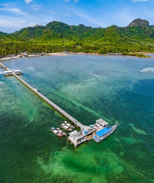 Vista Aérea Ilha Koh Mook Koh Muk Trang Tailândia Sudeste — Fotografia de Stock